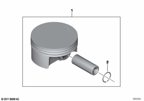 Piston with Rings and Wristpin for 2017 BMW-Motorrad C 650 Sport #0