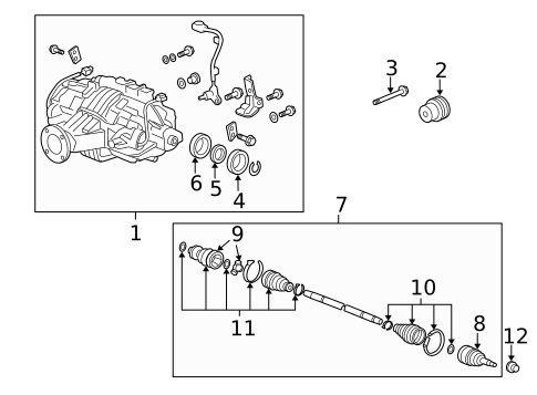 Axle & Differential for 2009 Acura MDX #0