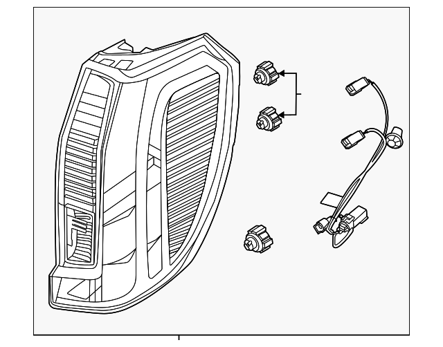 1229-131 絵 2025 Ford Expedition Tail Light Assembly SL1Z-13405-C | OEM Parts