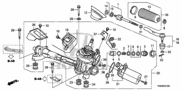 P.S. Gear Box (Eps) for 2012 Honda Fit #0