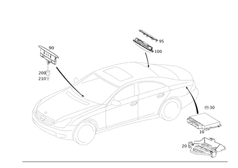 Parktronic System (Pts) for 2006 Mercedes-Benz CLS55 AMG #0
