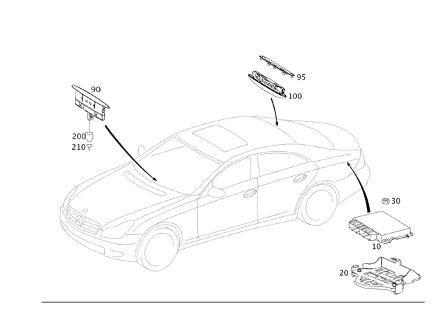 2195451440 - Electrical System: Holder for Mercedes-Benz Image image