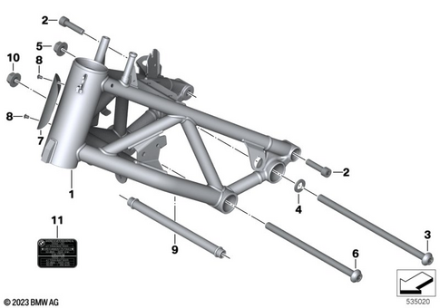 Motorcycle Frame for 2018 BMW-Motorrad R nineT #2