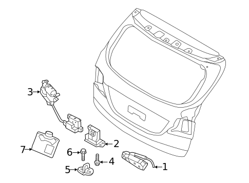 Liftgate for 2017 Hyundai Santa Fe #1
