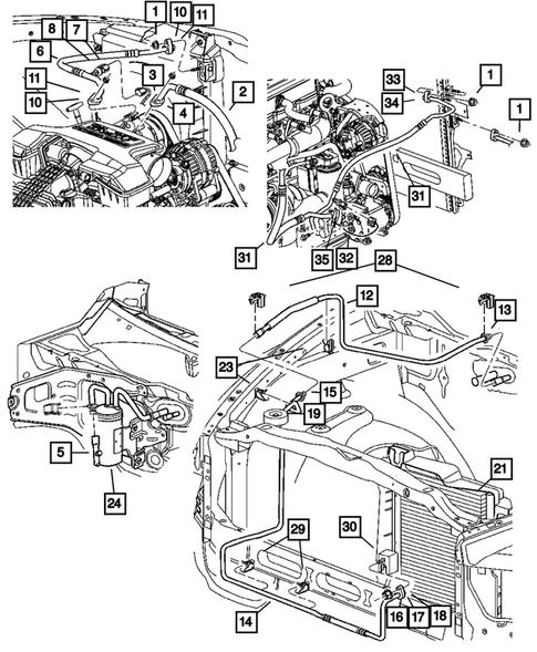 Air Conditioner and Heater Plumbing for 2006 Dodge Ram 2500 #0