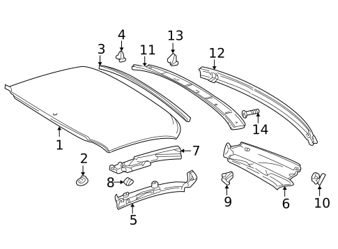 Interior Trim - Top for 2003 Mercedes-Benz SLK 32 AMG&reg; #0