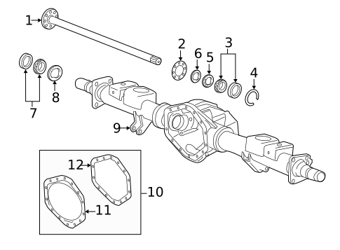 Axle Housing for 2014 GMC Sierra 2500 HD #0
