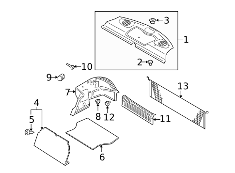 Interior Trim - Rear Body for 2001 Kia Rio #0