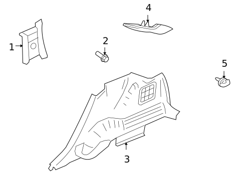 Interior Trim - Quarter Panels for 2009 Lincoln MKX #1