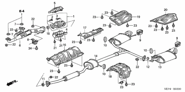 Exhaust Pipe - Muffler for 2004 Acura TL #0