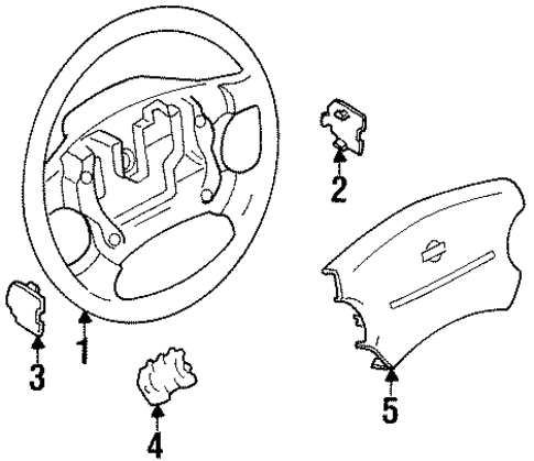 Steering Wheel & Trim for 1997 Nissan Pickup #0