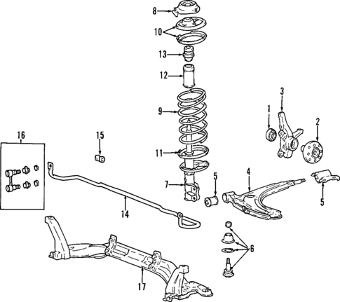 Suspension Components for 2000 Hyundai Tiburon #1