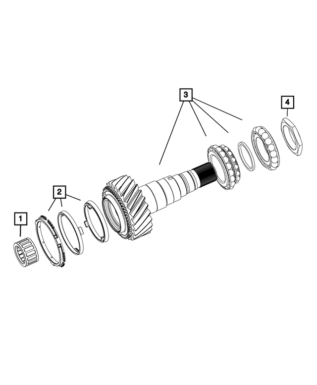 68330316AB - Transmission: Output Shaft Nut for Mopar Image