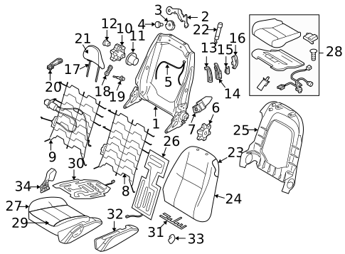 Front Seat Components for 2010 Volvo C30 #1