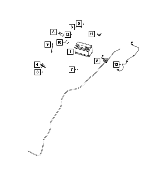 Battery, Battery Tray and Cables for 2019 Chrysler 300 #0