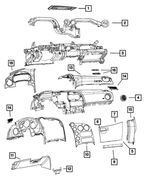 5NK50CV5AA - Interior Trim: Air Conditioning &amp; Heater Outlet for Mopar Image