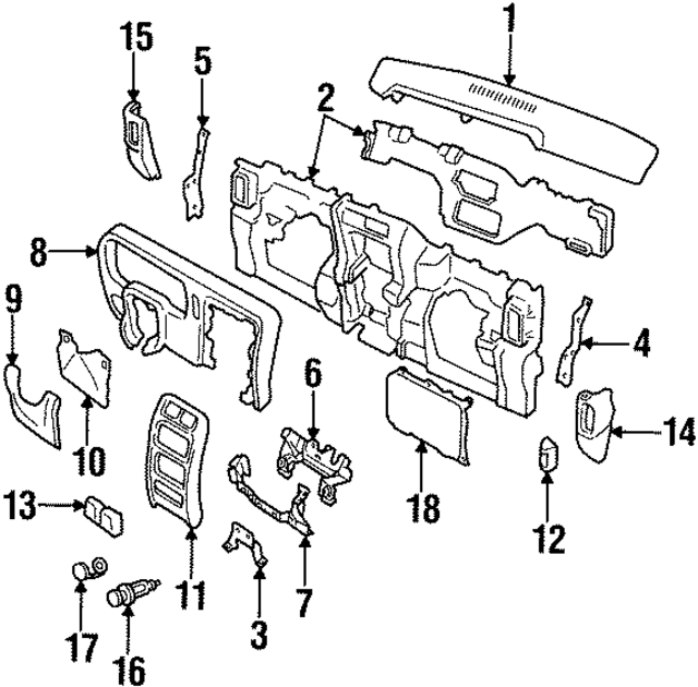 5EB74LAZ - Body: Instrument Panel Knee Bolster for Mopar Image
