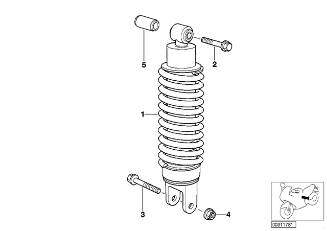 33532314701 - : Spring Strut, Rear for BMW-Motorrad Image