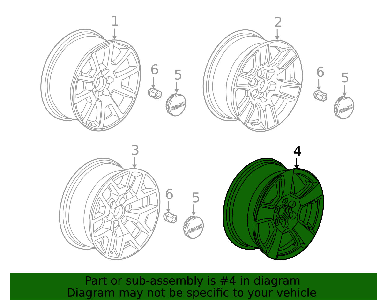23430212 Rzo 23430212 - 20x9 Aluminum Wheel 2015-2020 GM | IPI Parts
