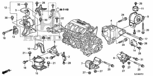 Engine Mounts (2) for 2013 Honda Ridgeline #0