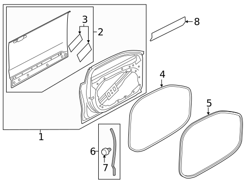 Door & Components for 2017 Volvo V90 Cross Country #0
