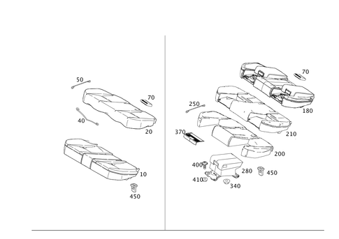 Rear Cushion for 2010 Mercedes-Benz C300 #0