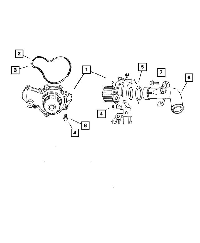 4663732AD - : Water Pump for Mopar Image