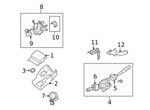 Ignition Lock for 2004 Mitsubishi Endeavor #0