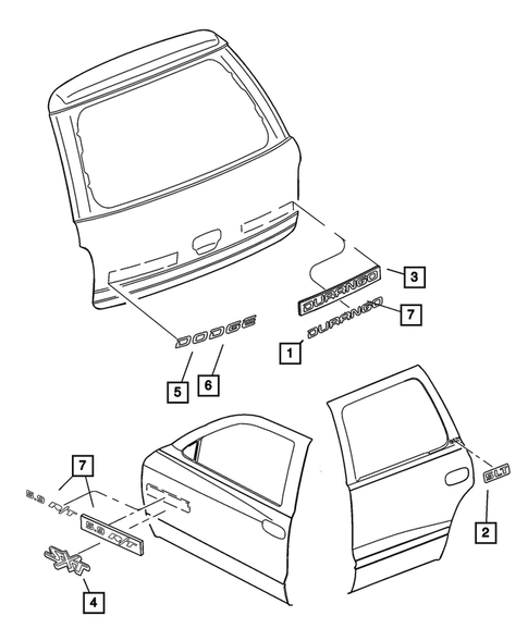 Decals and Tapestripes for 2002 Dodge Durango #0