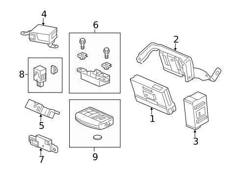 Keyless Entry Components for 2016 Acura RLX #0