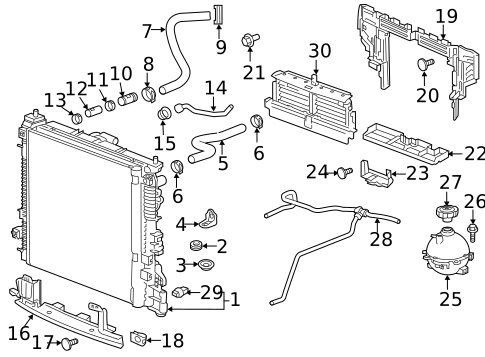 Radiator & Components for 2017 GMC Acadia #0