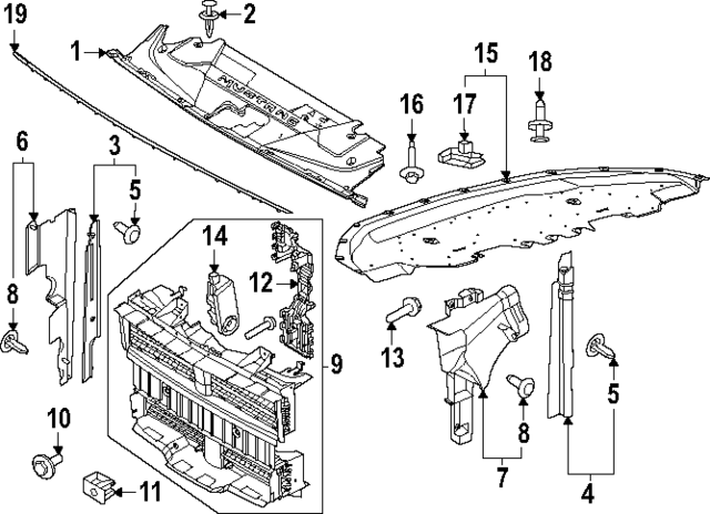 PR3Z8311B - : Air Deflector for Ford: Mustang Image