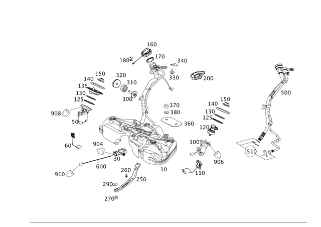 2044702620 - : Tank Filler Neck for Mercedes-Benz Image