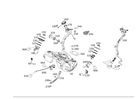 Fuel Tank with Detachable Parts for 2013 Mercedes-Benz GLK350 #0