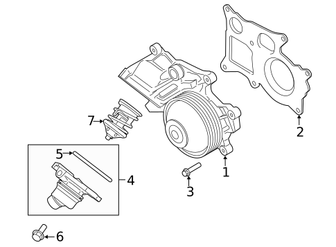 Water Pump for 2015 BMW X3 #0