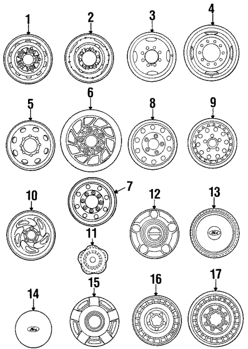 Wheels for 1995 Ford F-250 #0