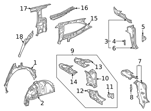 Inner Structure for 2021 Toyota Highlander #0