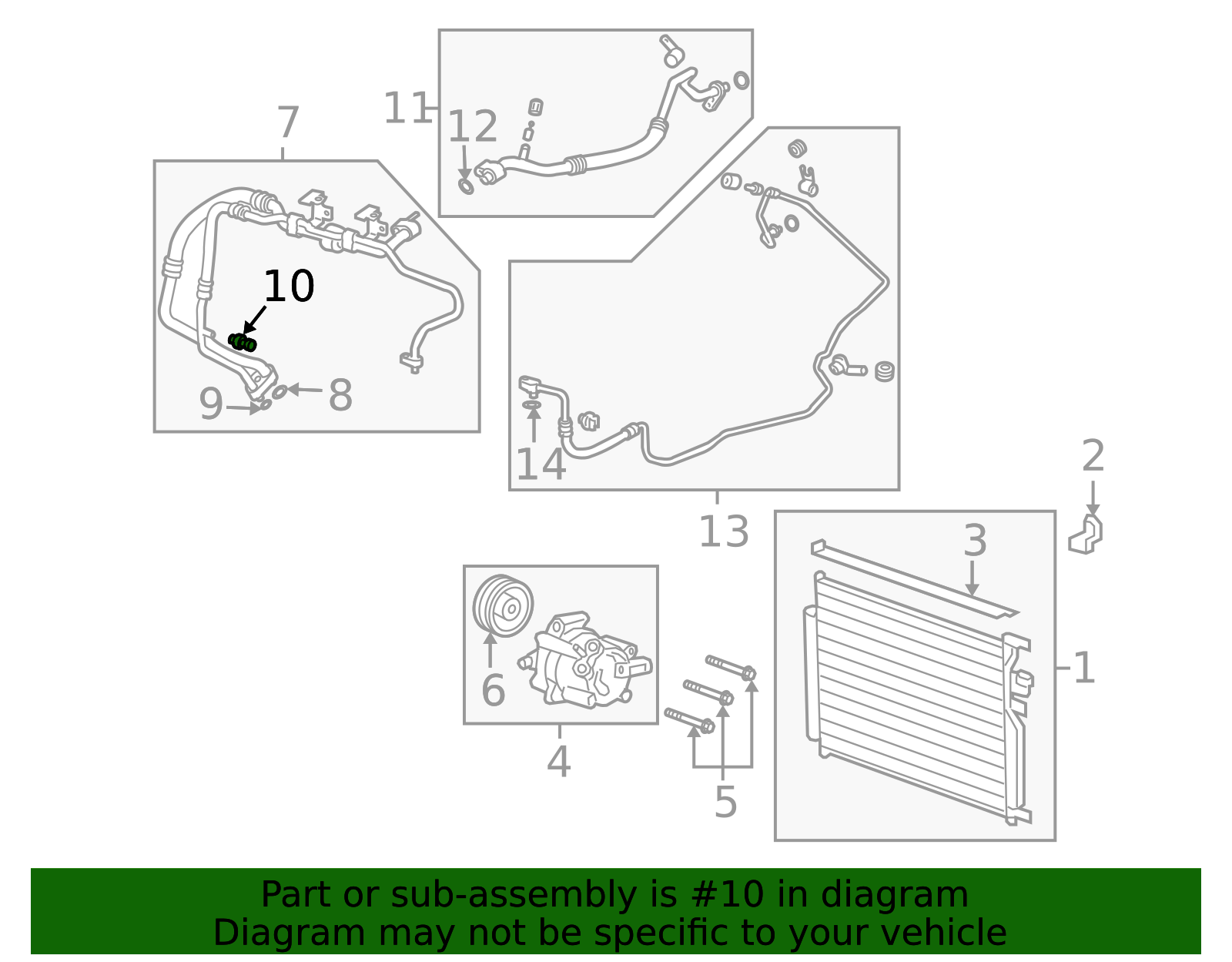 Air Conditioning Refrigerant Pressure Sensor 13587697 GM ...