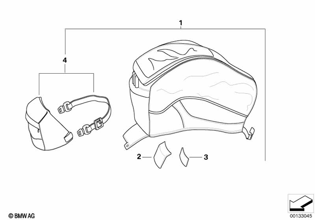 72607718898 - Luggage &amp; Storage: Set, Hook And Loop Fasteners for BMW-Motorrad Image
