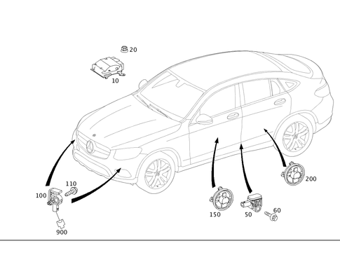Belt Tensioner, Airbag and Side Airbag for 2020 Mercedes-Benz GLC 63 AMG&reg; S #0