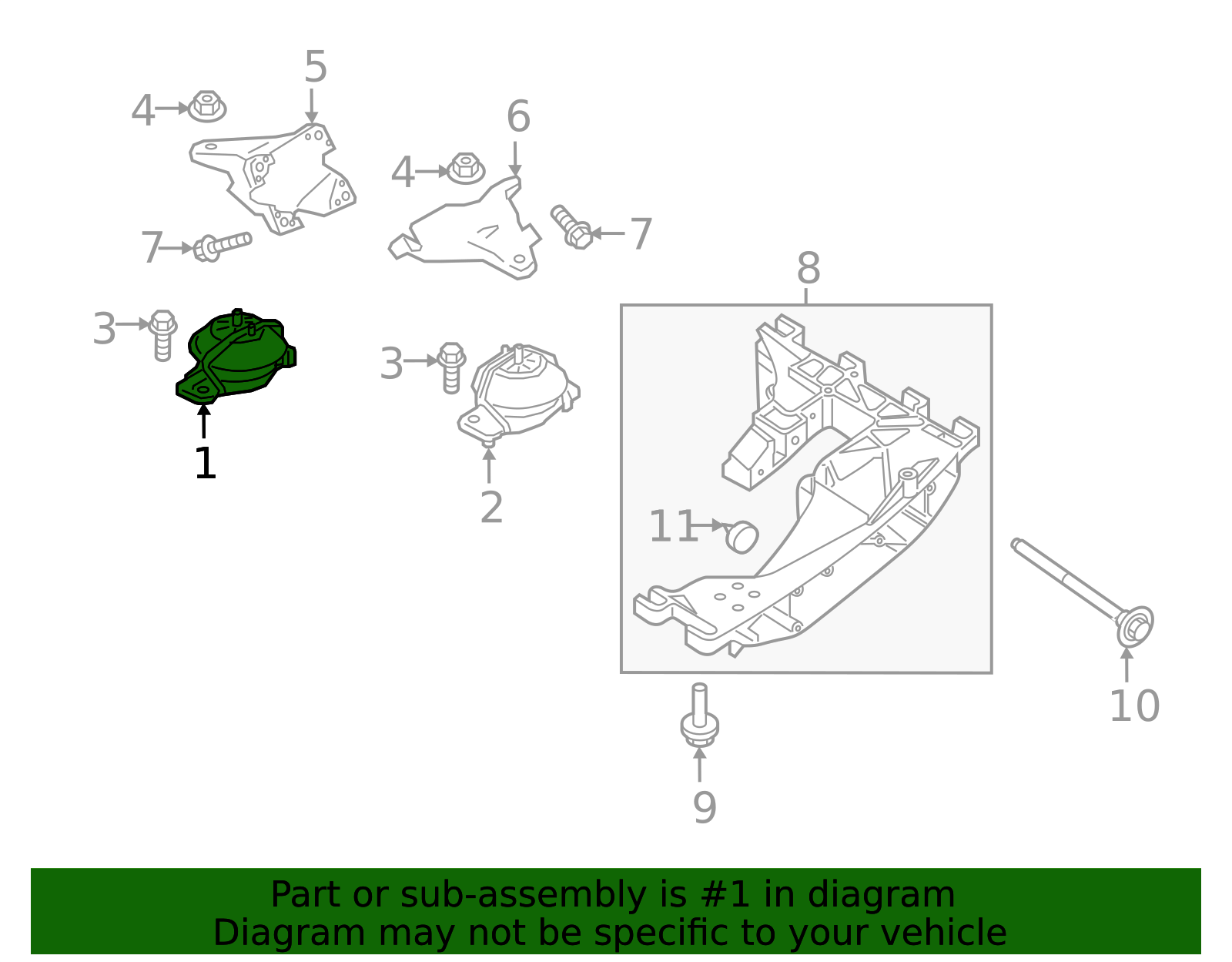 LR094225 - High-Quality Engine Mount for 2018-2020 Land Rover Range ...