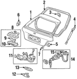 74820SV5306 - : Lift-Gate Lift Support for Honda: Accord Image