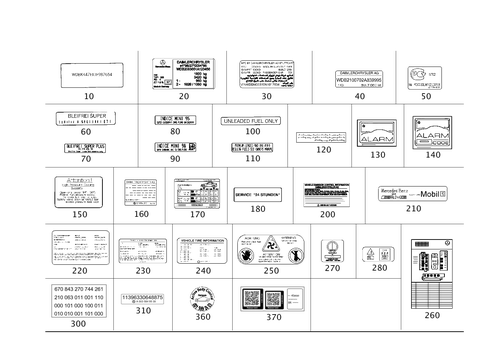 Type Plate, Guide Signs for 2003 Mercedes-Benz CL500 #0