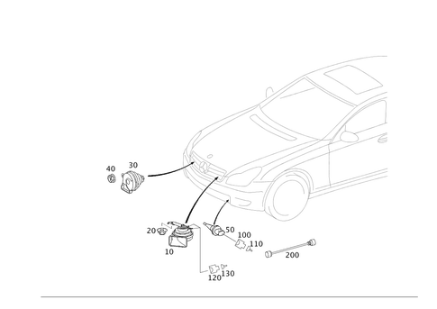 Horn and Outboard Temperature Indicator for 2007 Mercedes-Benz CLS550 #0