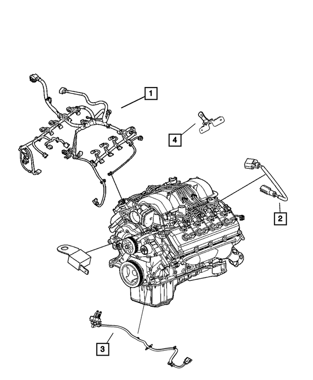 68053301AA - Electrical: Engine Wiring Bracket for Mopar Image