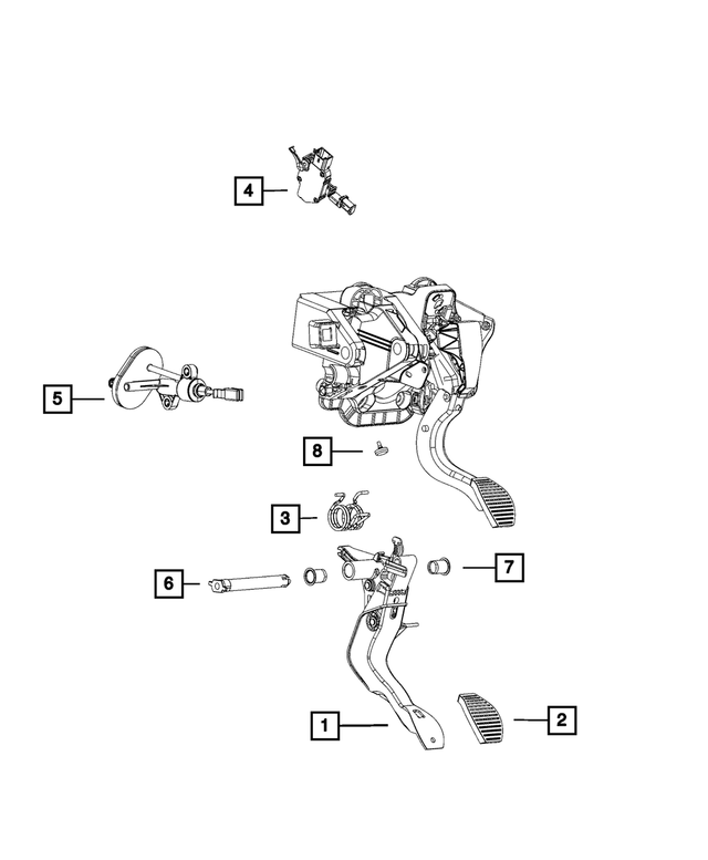 68095299AA - Clutch: Clutch Pedal Pad for Mopar Image