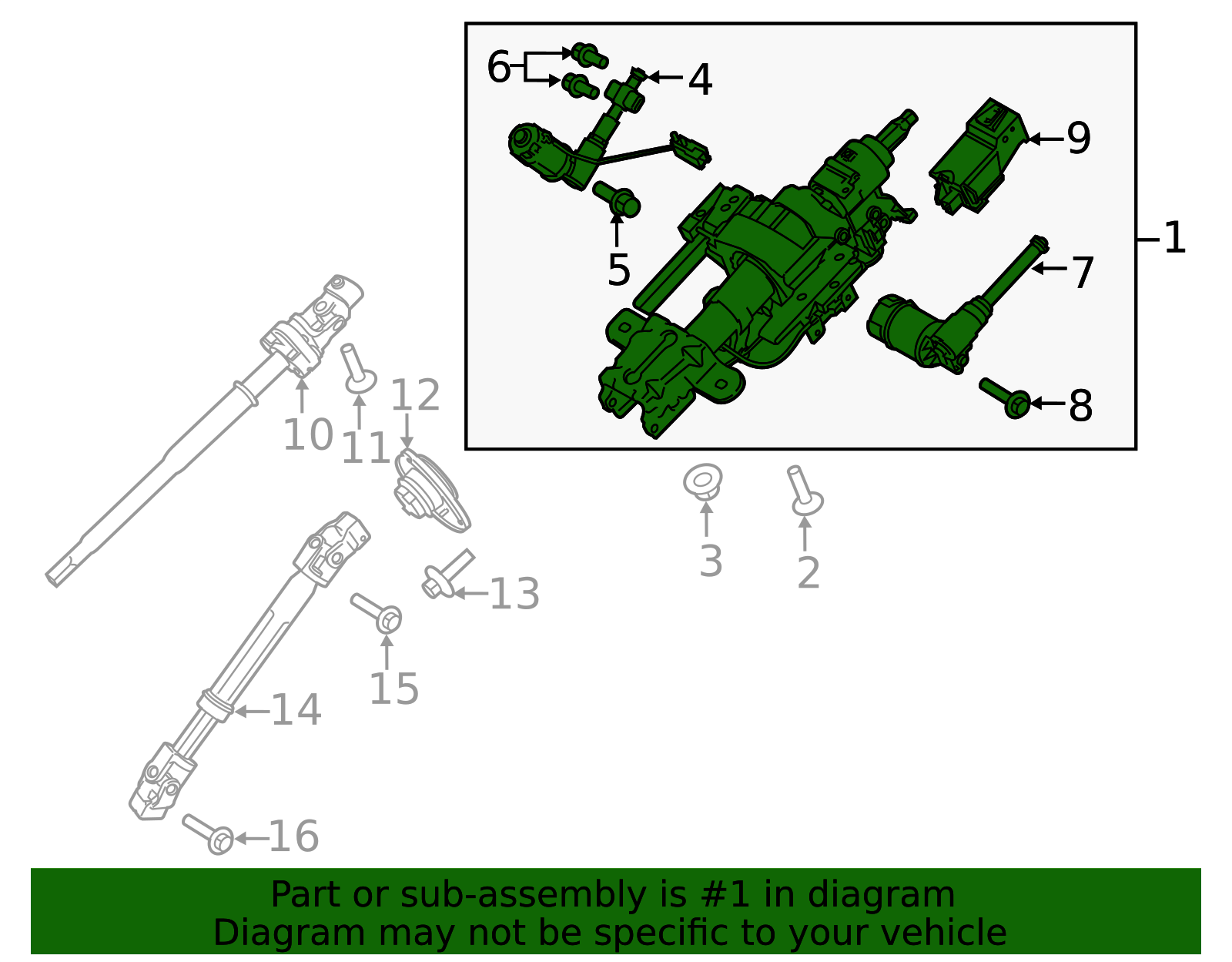 2015-2020 Ford F-150 Column Assembly Steering fl3z3c529bg | TascaParts.com