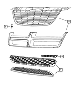 68211707AA - Exterior Ornamentation: Radiator Grille for Mopar Image