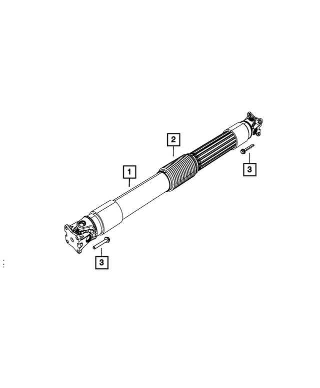 52853466AB - Rear Axle; Corporate 210 MM; Differential and Drive Line: Drive Shaft for Mopar Image