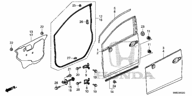 Front Door Panels for 2015 Honda Civic #0